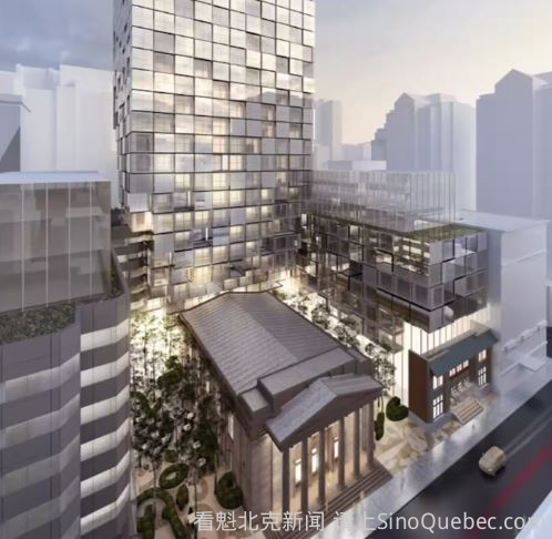 蒙特利尔市中心百年老教堂上方要建35层高楼